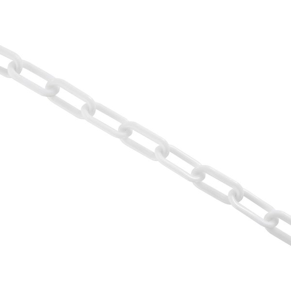 Global Industrial Plastic Chain Barrier, 1-1/2x50'L, White 954112WH